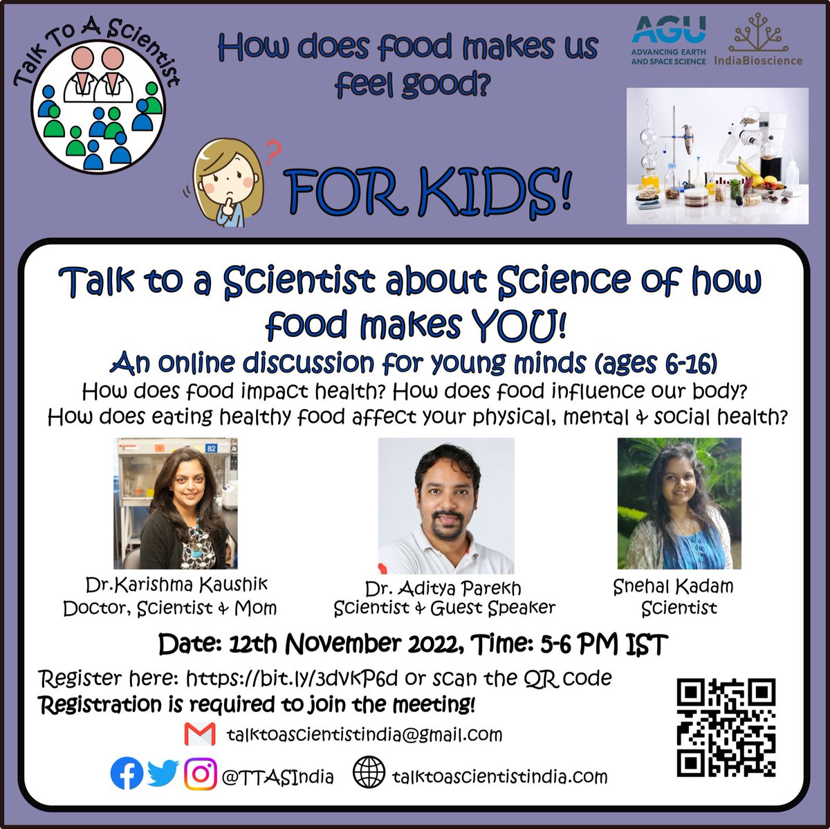TTASIndia's tweet photo. Don’t just look 👀, click to register🎟️ your place now!
Registration link: https://t.co/NNEwqMfh8S
#iog #learnwithttas #scienceofyou #scienceoffood #foodscience #health #scienceforkids #SciComm #farmtofork https://t.co/NVXUJfZBec