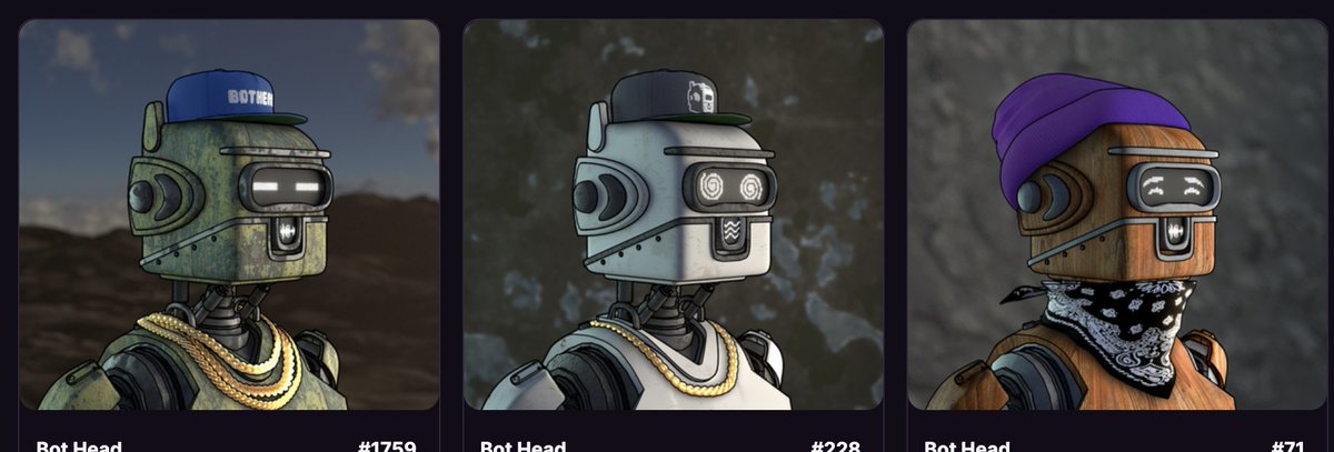 I bought more <a href="/Bot_Head_NFT/">Bot Head</a> tonight.

I couldn't let these bad boys chill on the floor !