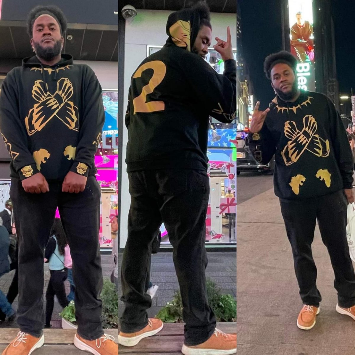 Thank you @kandt.designs for hooking my #blackpantherwakandaforever hoodie up for me and hitting the back of it with my #DeuceClub to rep my place on my line of my brotherhood of Nu Phi Zeta Fraternity, Incorporated. #noncollegiategreeks #iRepNuPhiZeta #NuPhiZetaFraternity