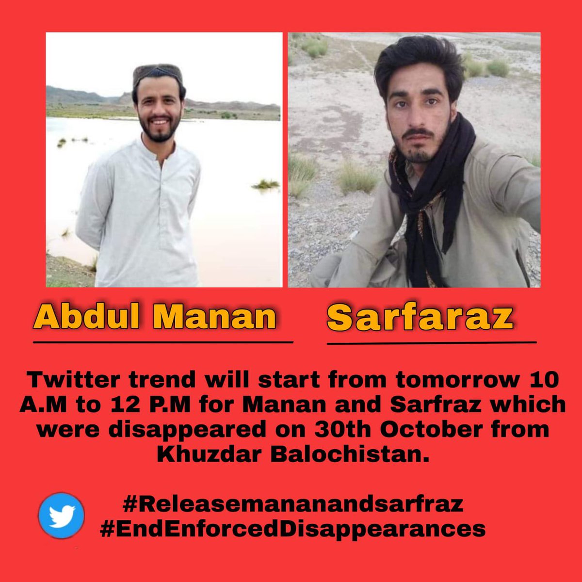 asadullahchhut2's tweet photo. #Releasemananandsarfraz
#EndEnforcedDisappearances https://t.co/ID0MrKZSiF