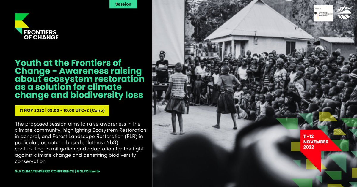 clairevanhuang's tweet photo. 🔴Start in 3 mins! 
Ecosystem and #ForestLandscapeRestoration are #NatureBasedSolutions contributing to mitigation and adaptation against climate change and biodiversity conservation. 

Here from 🇪🇹 Ethiopia and #GenerationRestoration
Register #GLFClimate: https://t.co/xKJRlaDyNk https://t.co/CZEAHB09K0