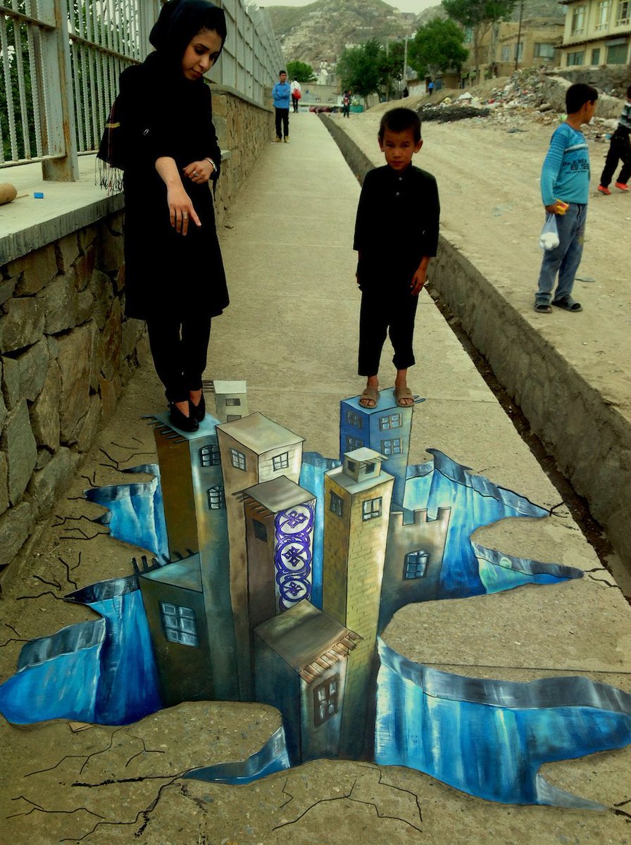 Shamsia Hassani, fine arts lecturer and first known female street art artist in Afghanistan #WomensArt