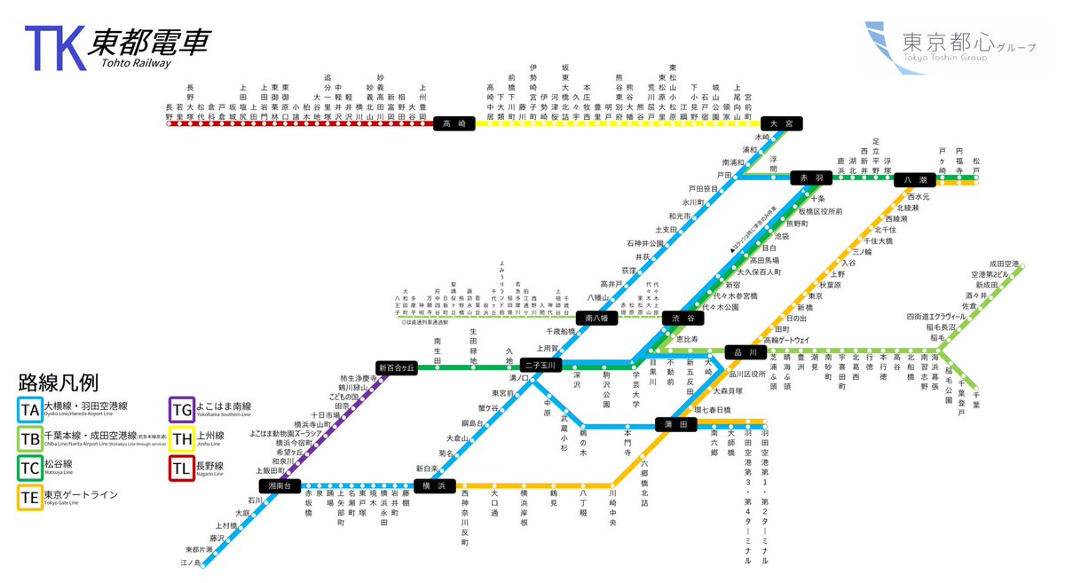 Tokyo_Metropo's tweet photo. (路線図を更新。自分が江ノ島好きだということには逆らえず、藤沢〜江ノ島間に単線の路線があるという設定を追加しました…) https://t.co/FgDB7jE8PM