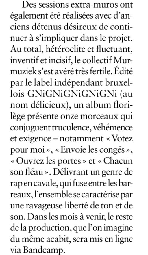 💥 L’album de #MURMUZIEK écouté par Jérôme Provençal de <a href="/Politis_fr/">Politis</a> ! 💥

Article complet là: politis.fr/articles/2022/…

Et l’album ici: Murmuziek.Bandcamp.com