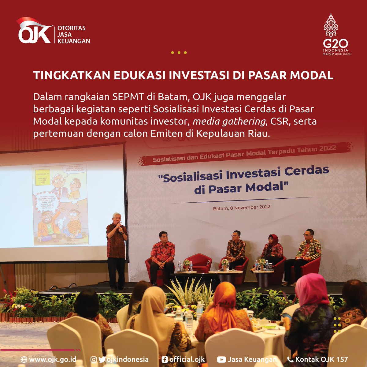 ojkindonesia's tweet photo. Apa saja manfaat bagi perusahaan yang melakukan penawaran umum di Pasar Modal? Simak pernyataan Kepala Eksekutif Pengawas Pasar Modal OJK Inarno Djajadi pada OJK Update kali ini.

#OJKIndonesia #PasarModal #PasarModalHebat #PahamKeuangan #Edukasi #Investasi #Proaktif #Kolaboratif https://t.co/mUTQJKzTxi