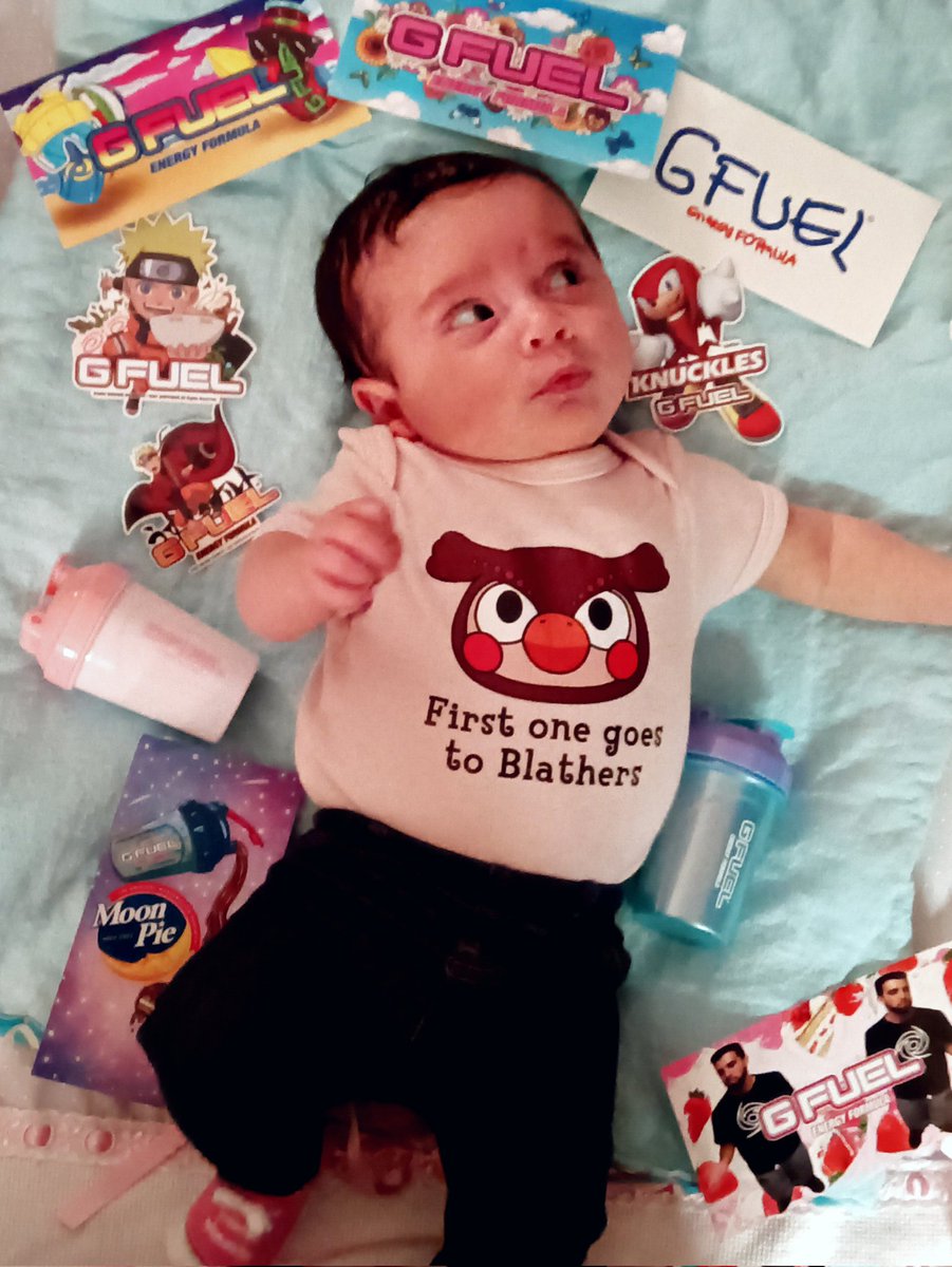 msnoxy's tweet photo. Aubrey uses her @GFuelEnergy shaker cups for actual shaking. (They're rattles now.) We're a #GFuelFamily! 😄 #FanFueled #GFuel https://t.co/Mtgx8EwakY