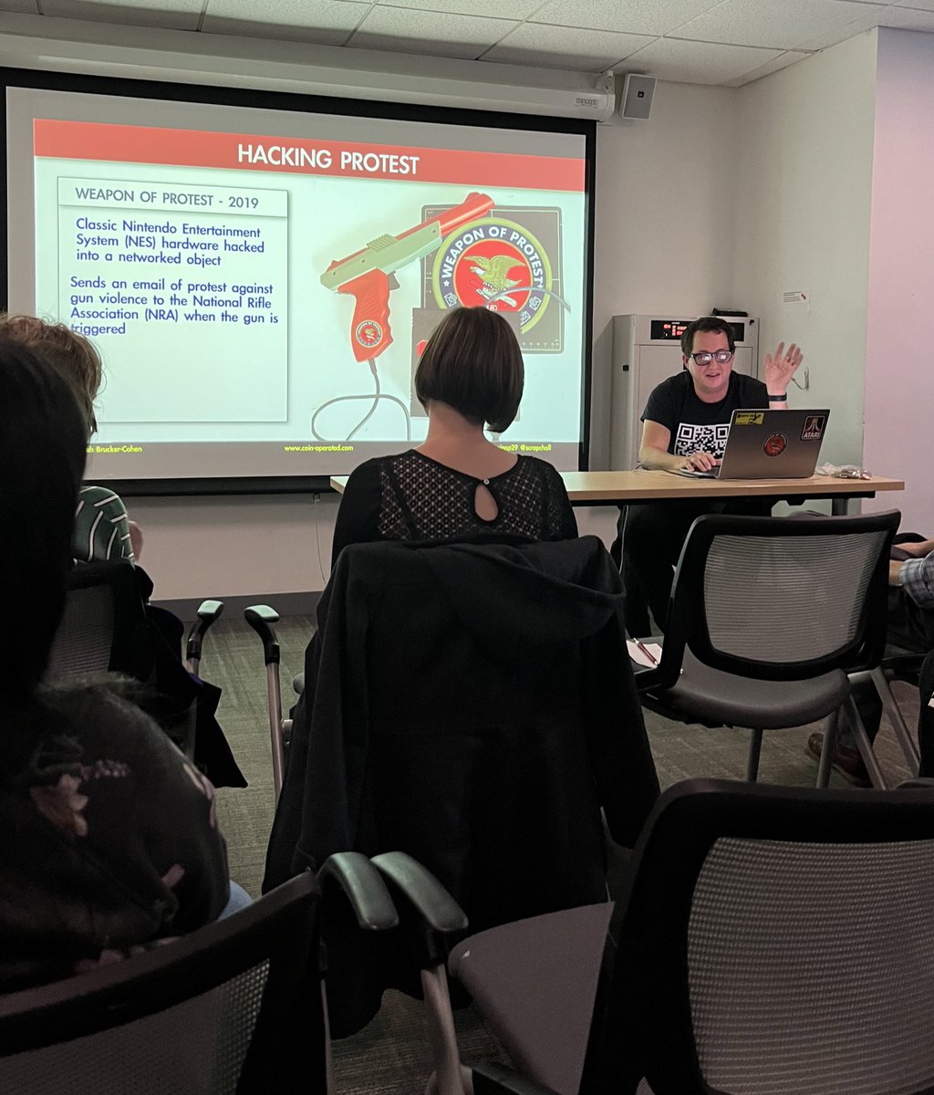 Great talk by <a href="/coinop29/">Jonah Brucker-Cohen</a> Jonah Brucker-Cohen at #NEU today. Fascinating and funny work!