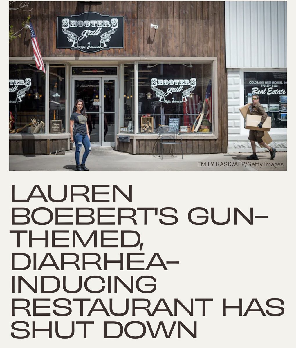 iamdanlevey's tweet image. Her food causes explosive diarrhea. #LaurenBoebertsProblems