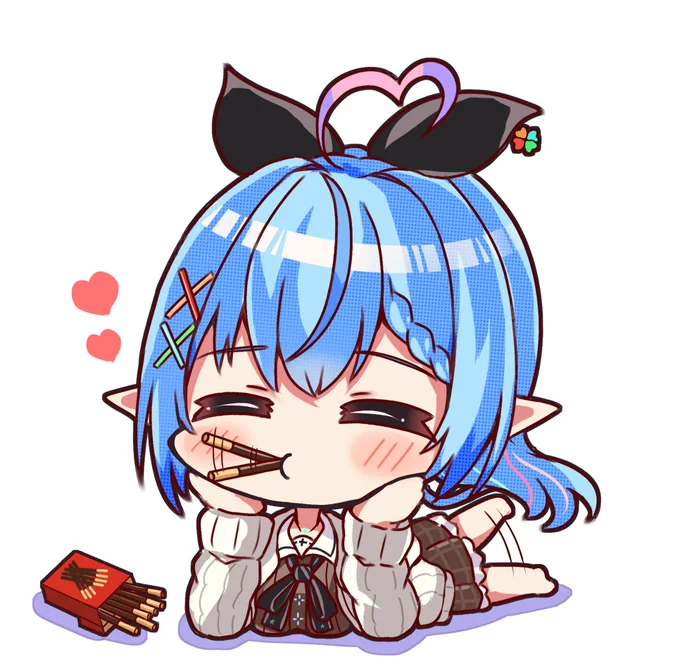 #ポッキーの日 ということでポッキーを食べるラミィちゃん#LamyArt 