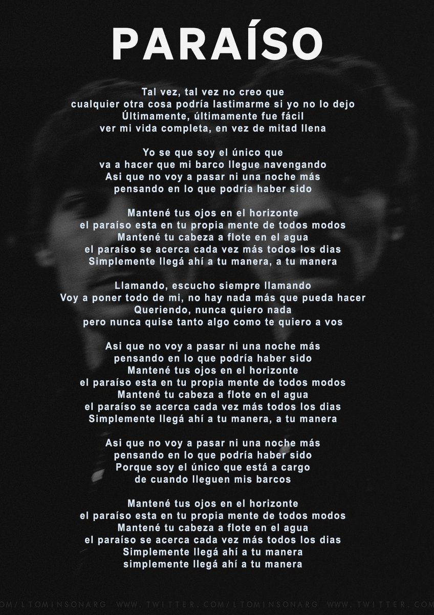ltomlinsonarg's tweet photo. PARADISE - letra en inglés y traducida al español ✨ 
(exclusiva de la version de Target)
@Louis_Tomlinson - #FaithInTheFuture https://t.co/VOKeXVkWGc