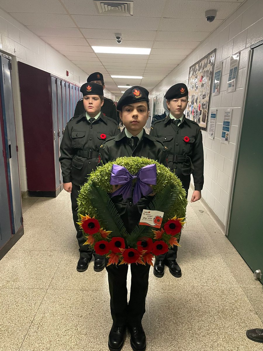 We had an excellent Remembrance Day ceremony <a href="/WQSB_HadleyPW/">Hadley Jr. / Philemon Wright High School</a> with members of @cadetsca <a href="/RoyalCanNavy/">Royal Canadian Navy</a> Lt(N) Tubb as guest speaker and <a href="/RCAF_ARC/">Royal Canadian Air Force</a> Central Band trumpeter <a href="/TravisLMandel/">Travis Mandel</a> . Thank you for making our solemn ceremony complete and rich for our students.