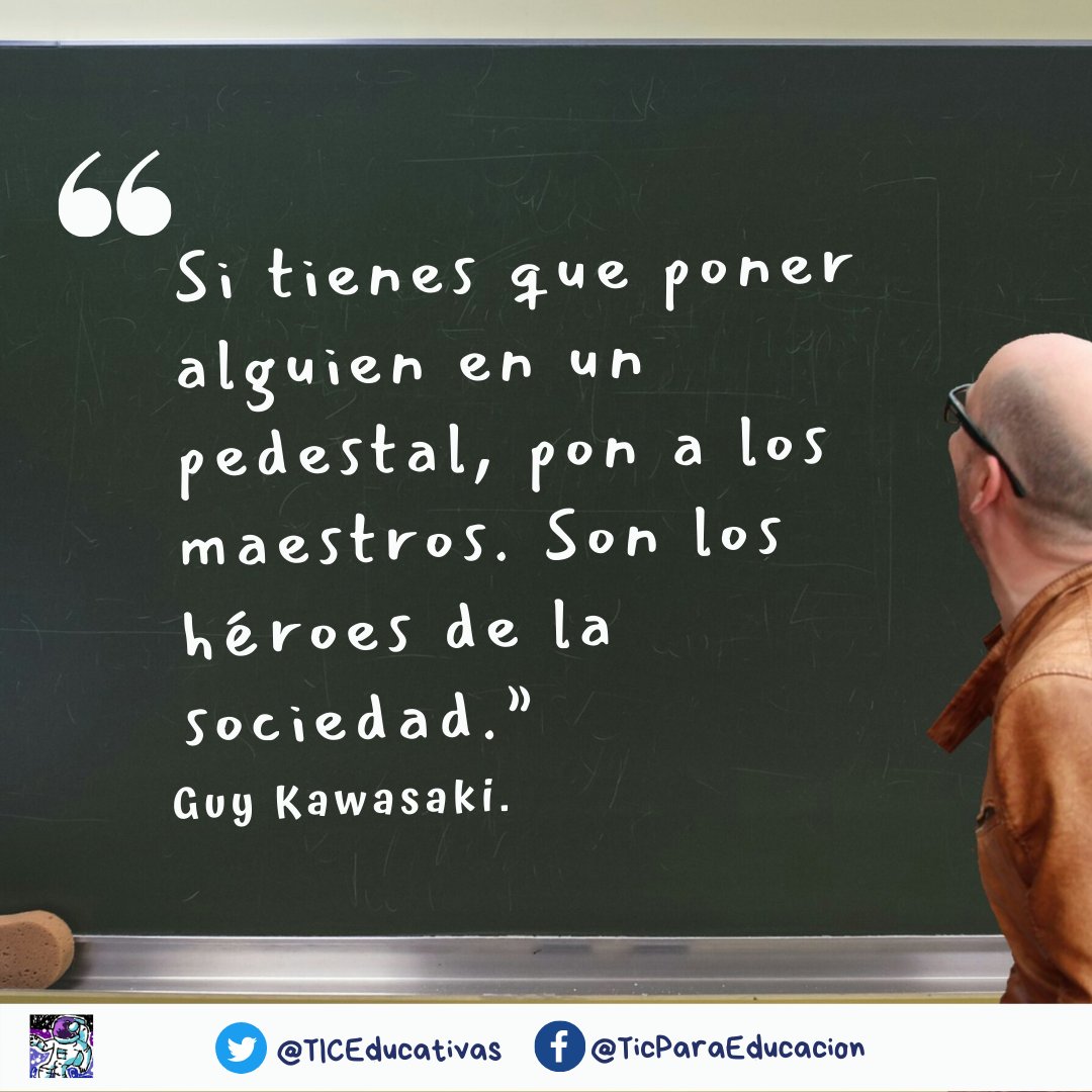 TicEducativas's tweet photo. Buenos días #Docentes aquí les dejamos una frase para levantar el ánimo y terminar la semana con buena actitud. #FelizViernes https://t.co/SXeRoD1bhd