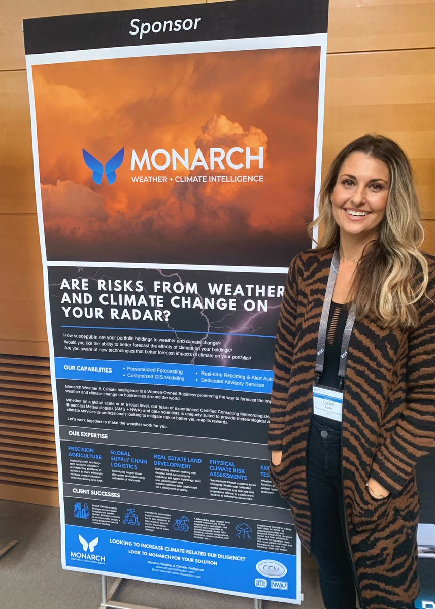 monarchweather's tweet photo. Highlights from the Esri Ocean, Weather &amp; Climate GIS Forum. Monarch was honored to be selected to present our climate risk insights for the Insurance space. #OWCForum #EsriPartner #GIS @EsriStartups @KathrynProciv https://t.co/2OhOxyUDVk