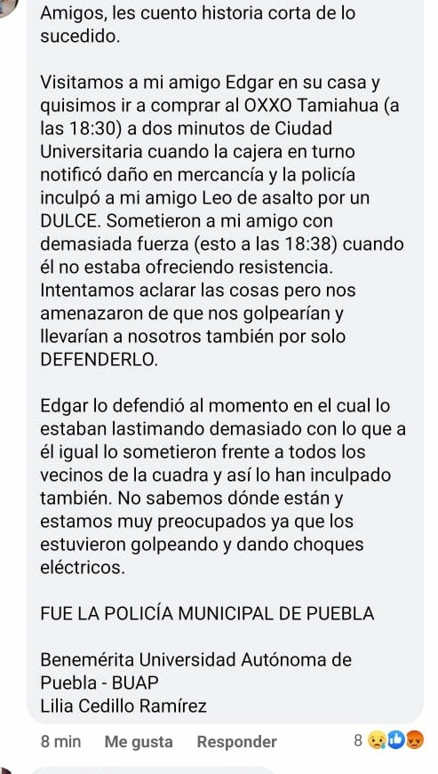 WhoIsFelix0's tweet photo. @BUAPoficial @LiliaCedillo_
Cuándo van a actuar en pro de sus estudiantes? Hasta que mueran pq la policía los tortura? Hasta que se lleven a más estudiantes?
#LaPoliciaNoMeCuida #ACAB https://t.co/g9E1307b45