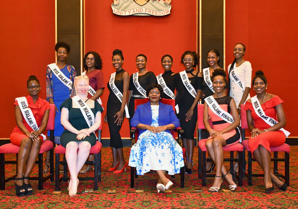 MissMalawi's tweet photo. The Miss Malawi contestants had a rare opportunity to have an audience with the First Lady at State House on her invitation. They received encouragement from the First Lady Monica Chakwera who says will support the management team. https://t.co/d6ERZBQpPB