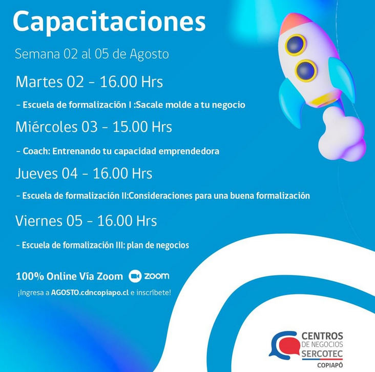 de_copiapo's tweet photo. Capacitaciones que destacaron en el mes de agosto 2022 en el CDN Sercotec Copiapó https://t.co/fUafse0WJu