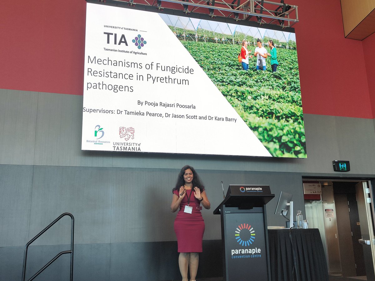 Continuing the <a href="/TasInAg/">TIA</a> research on #pyrethrum is PhD candidate Pooja Poosarla who is focusing on fungicide resistance

#CIRRC2022