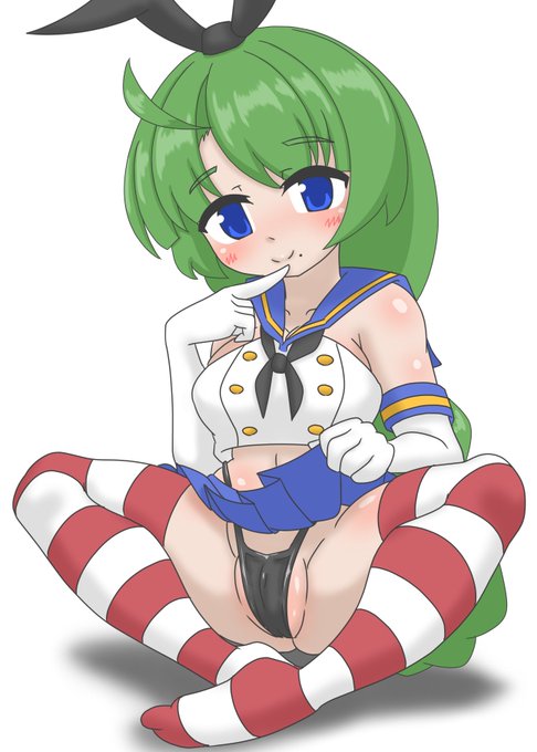 島風コス夕雲姉さんのおまたの突起 