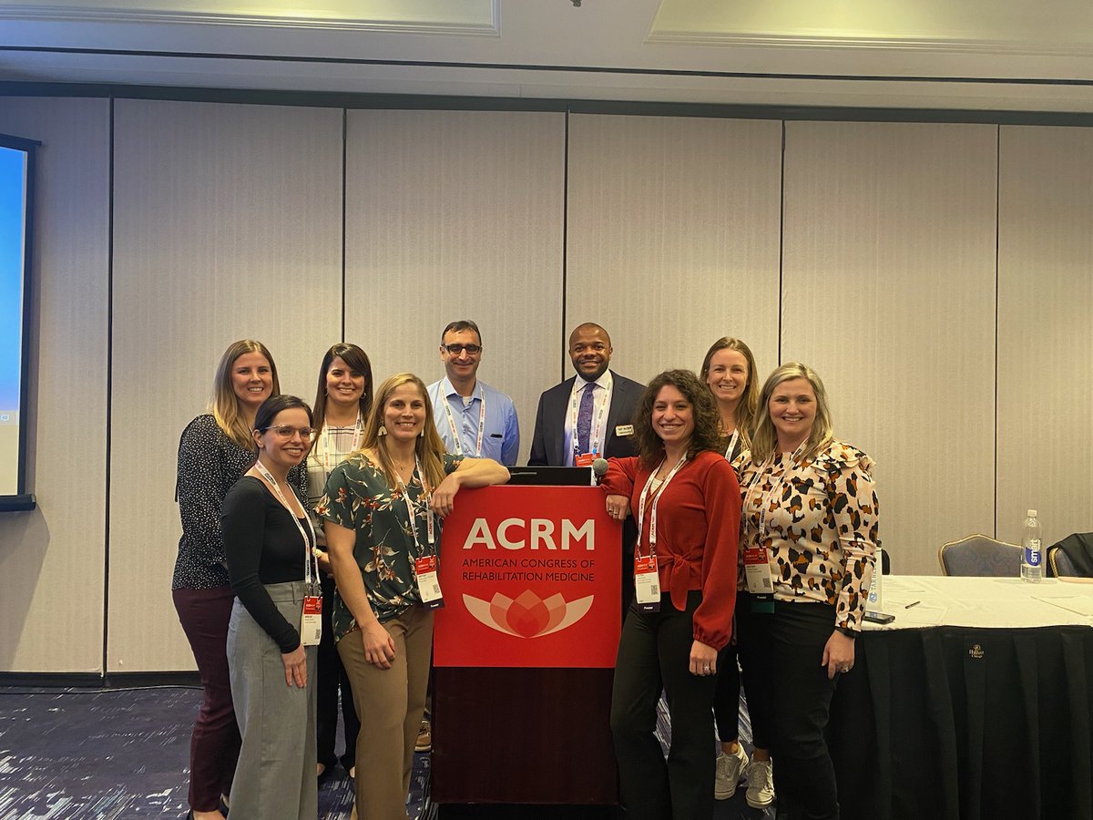 vishrajmd's tweet photo. Great work today by Terrence Pugh, Rebecca Hines, and CR alum Fabiana Squarize talking about inpatient #cancerrehab and hematological parameters; can't believe how large of a group we have here from CLT! #ACRM2022 @ACRMtweets @CarolinasRehab @AtriumHealth #TheNewCR https://t.co/oPjOfupNZ3