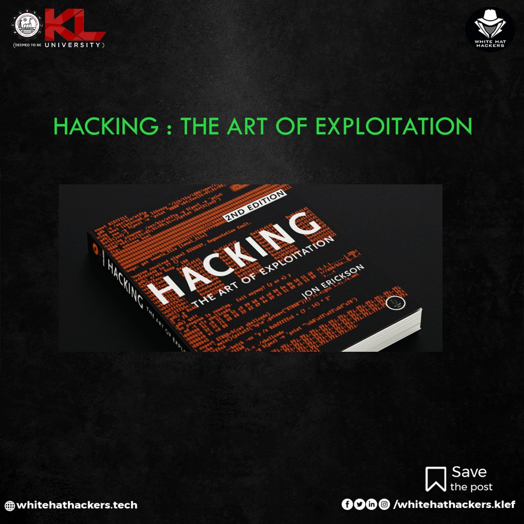 whitehat_klef's tweet photo. Hello technophile's💫
Do you know any books to learn Ethical Hacking... Here we go with some of the books💥
Hope you guys find it useful and interesting ☺️
.
#cybersecurity #cyber #hackers #cyberattack  #whitehatklef #kluniversity #klu #klcse  #whitehat #ethicalhackersclub #klef https://t.co/SaEBc1XjJ0
