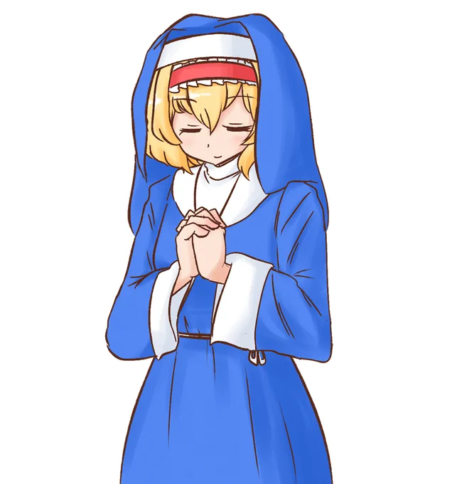ゲーム内スキン用に描きました シスター アリス・マーガトロイド 