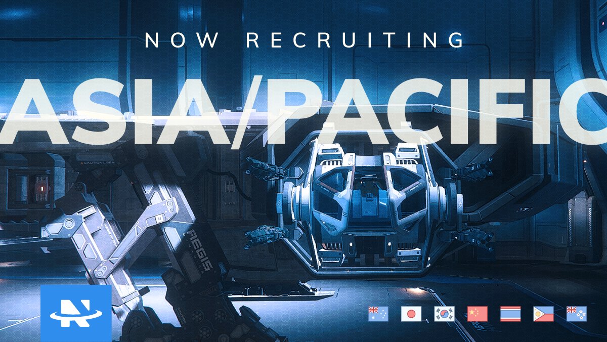 NOVA Intergalactic always has room for one more turret gunner, so come and join the good fight in one of the most active orgs in <a href="/RobertsSpaceInd/">Star Citizen</a> Right now we’re looking for players from the Asia/Pacific region to join our ranks! #StarCitizen #Asia #Australia