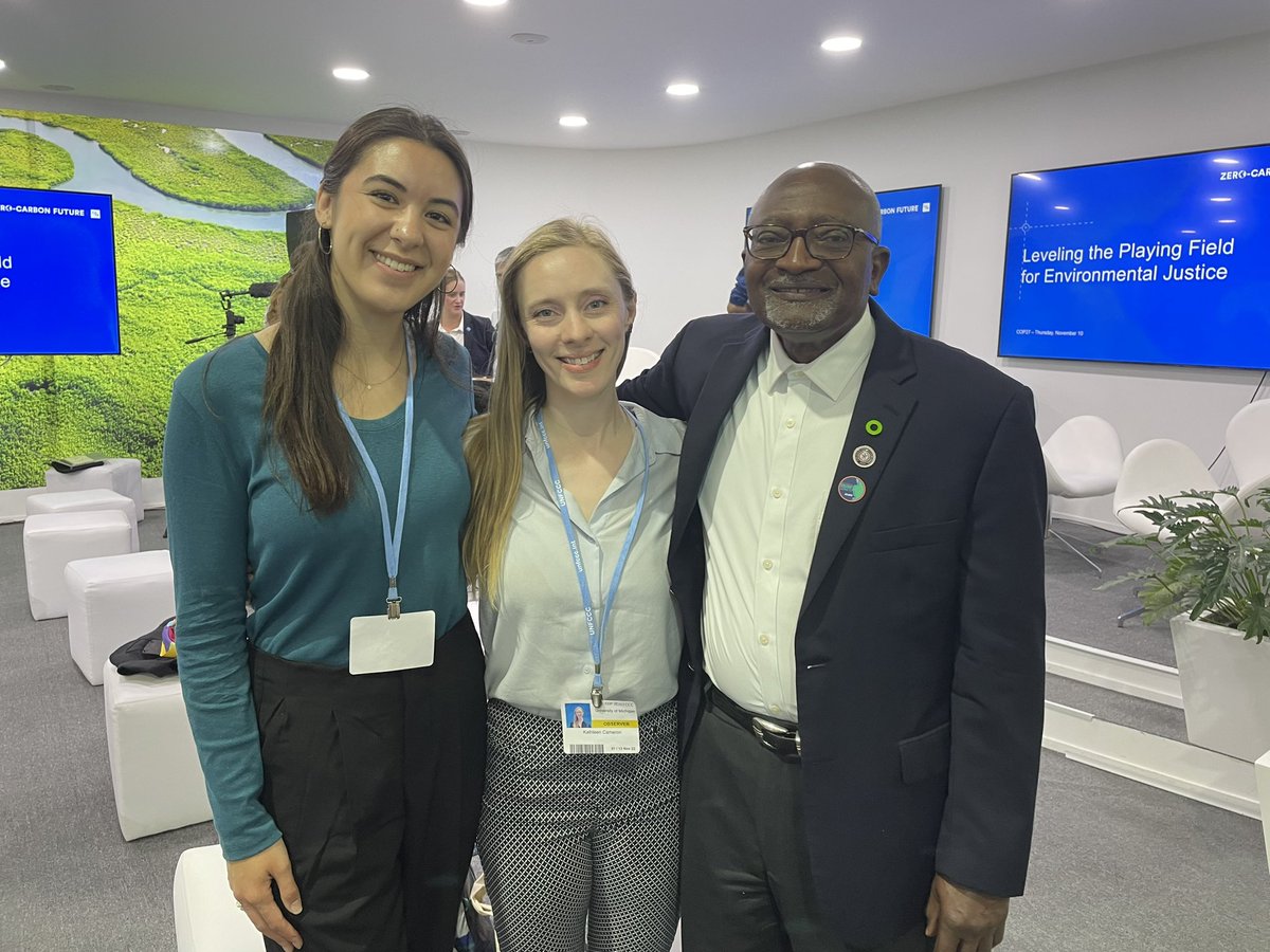AdridEmilyCOP27's tweet photo. Heard from a few climate and EJ leaders at the first ever Blue Zone Climate Justice Pavillion at #COP27. @BullardCenter @DSCEJ @weact4ej @EPAMichaelRegan @algore https://t.co/f7c2vlOjkK
