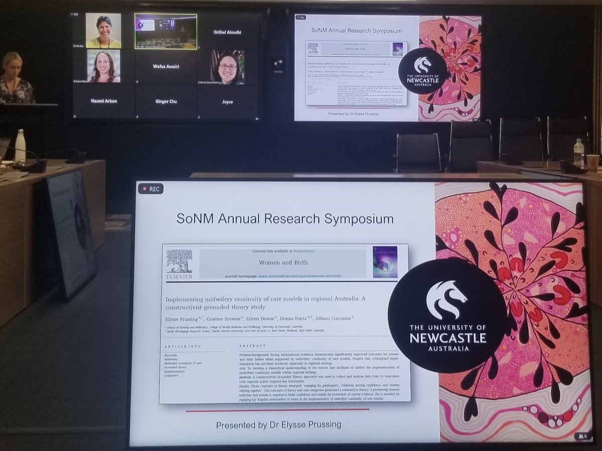 UniNewcastleSNM's tweet photo. @elysse_prussing is presenting her research on midwifery #continuityofcare in regional locations in our #AcademicShowcase as part of
SONM_ARS2022
#Impact 
#Kudos to you Elysse
#SoInspiring https://t.co/Fy9cA8JF6g