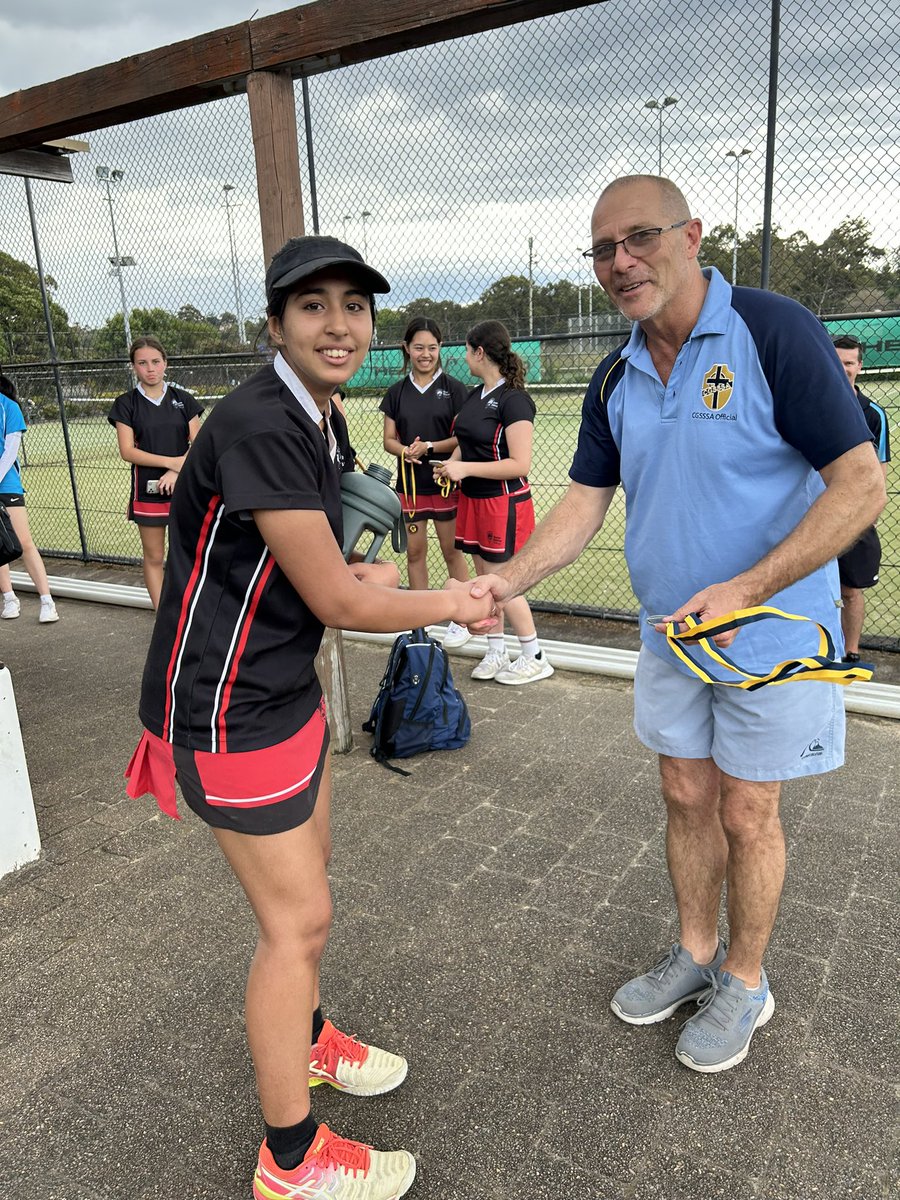 santasports's tweet photo. Congratulations to Heer Arita runner up in the Senior tennis singles.@SantaSabinaPrin @SSCommunicate https://t.co/fRLR6JIvU2