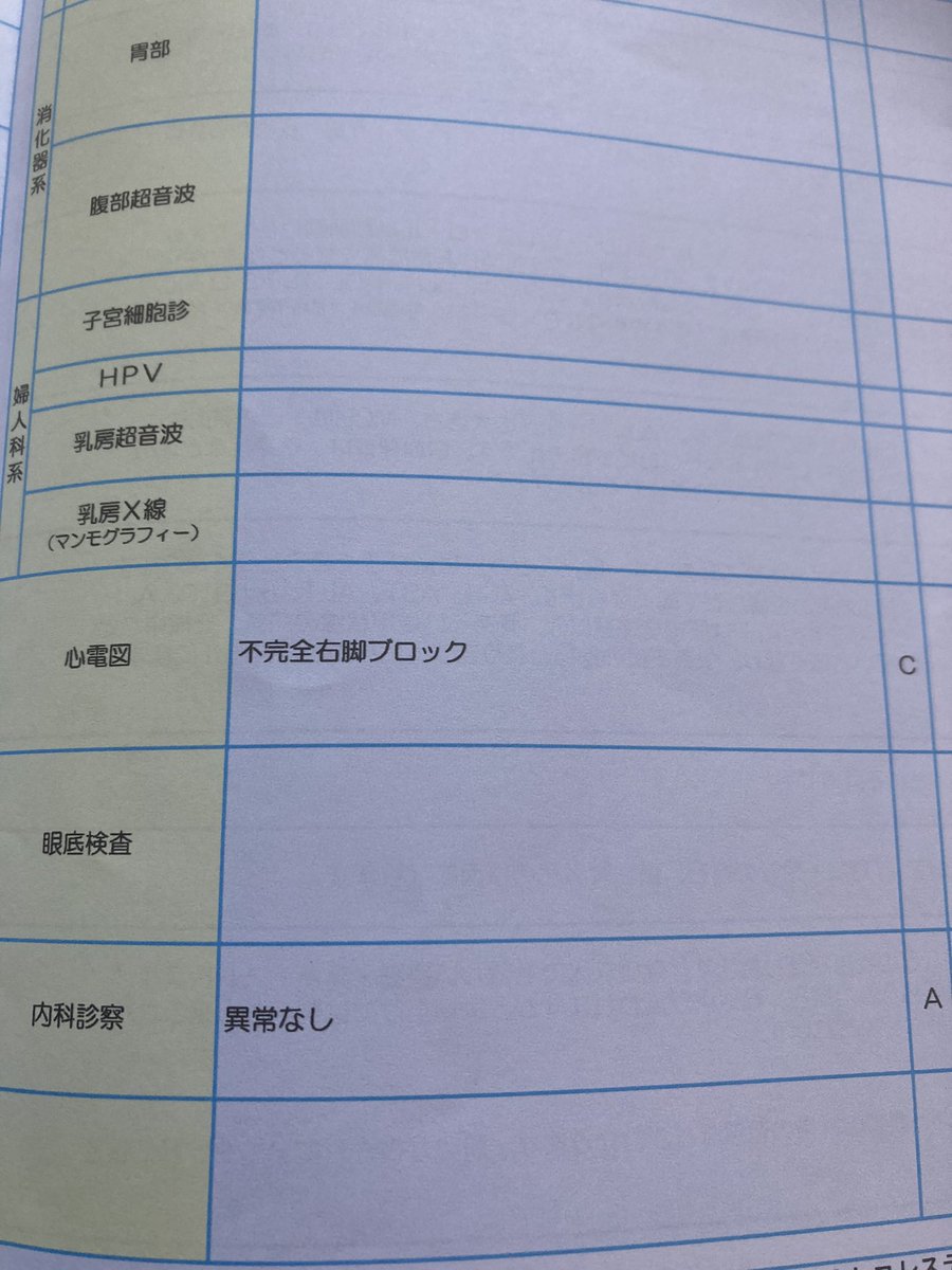 健康診断は概ね良好な結果だったのですが、心電図で「不完全右脚ブロック」という怖いものが書かれてました…。
あと中性脂肪とコレステロールも引っかかったので痩せます…。
気づけば身体がおじさんになってきてしまった………
