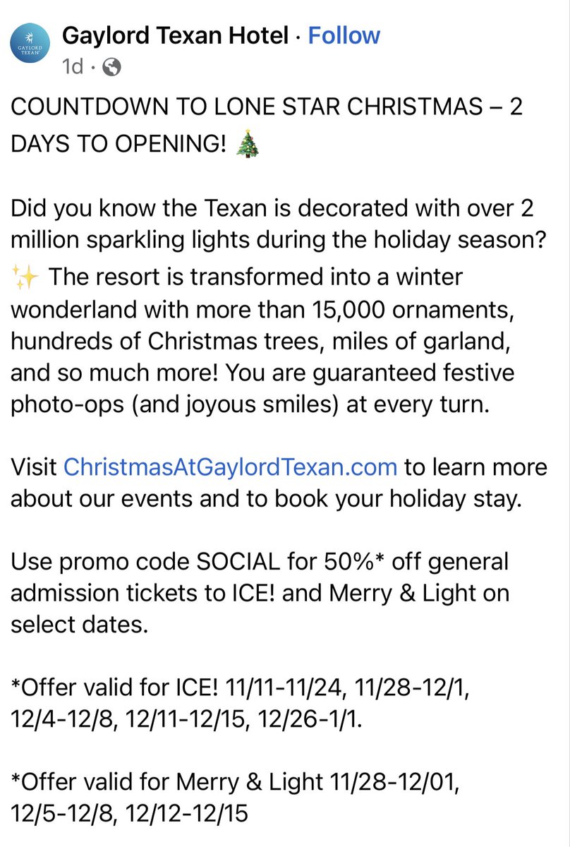 Here’s the code to get 50% off tickets to ICE at the Gaylord Texan Hotel! Discount is only available on certain dates including during #prsaicon2022!!!