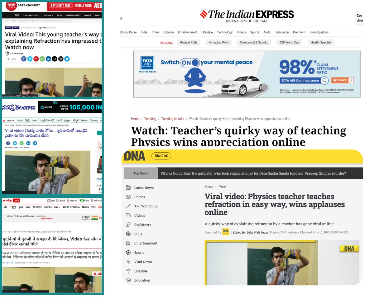 ArpitGupta394's tweet photo. I have heartfelt gratitude to all of you, one of my videos has been featured in more than 14 media houses across the nation.

#viralteacher #viralphysicsteacher #Gratitude https://t.co/ODXsZs9olf