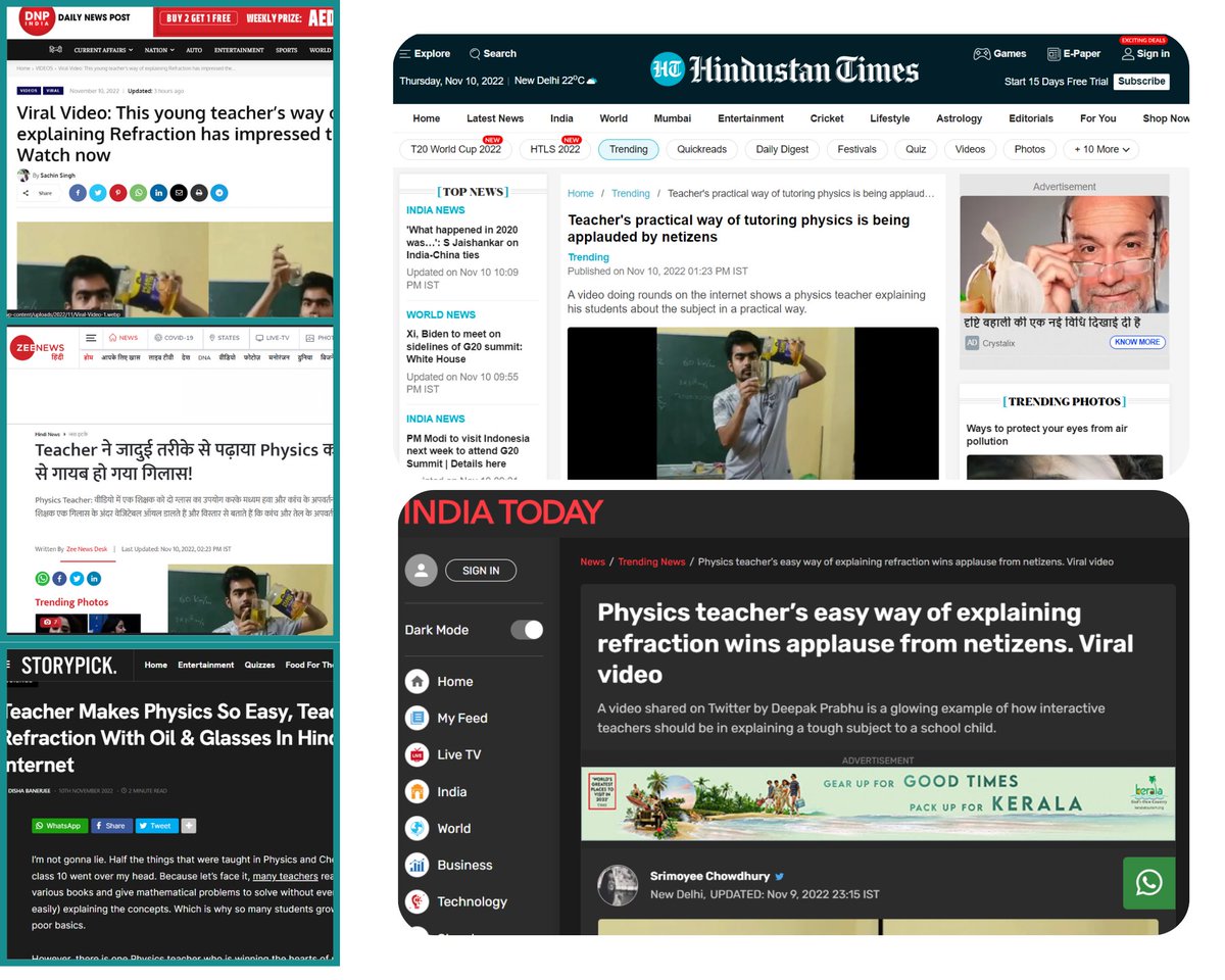 ArpitGupta394's tweet photo. I have heartfelt gratitude to all of you, one of my videos has been featured in more than 14 media houses across the nation.

#viralteacher #viralphysicsteacher #Gratitude https://t.co/ODXsZs9olf