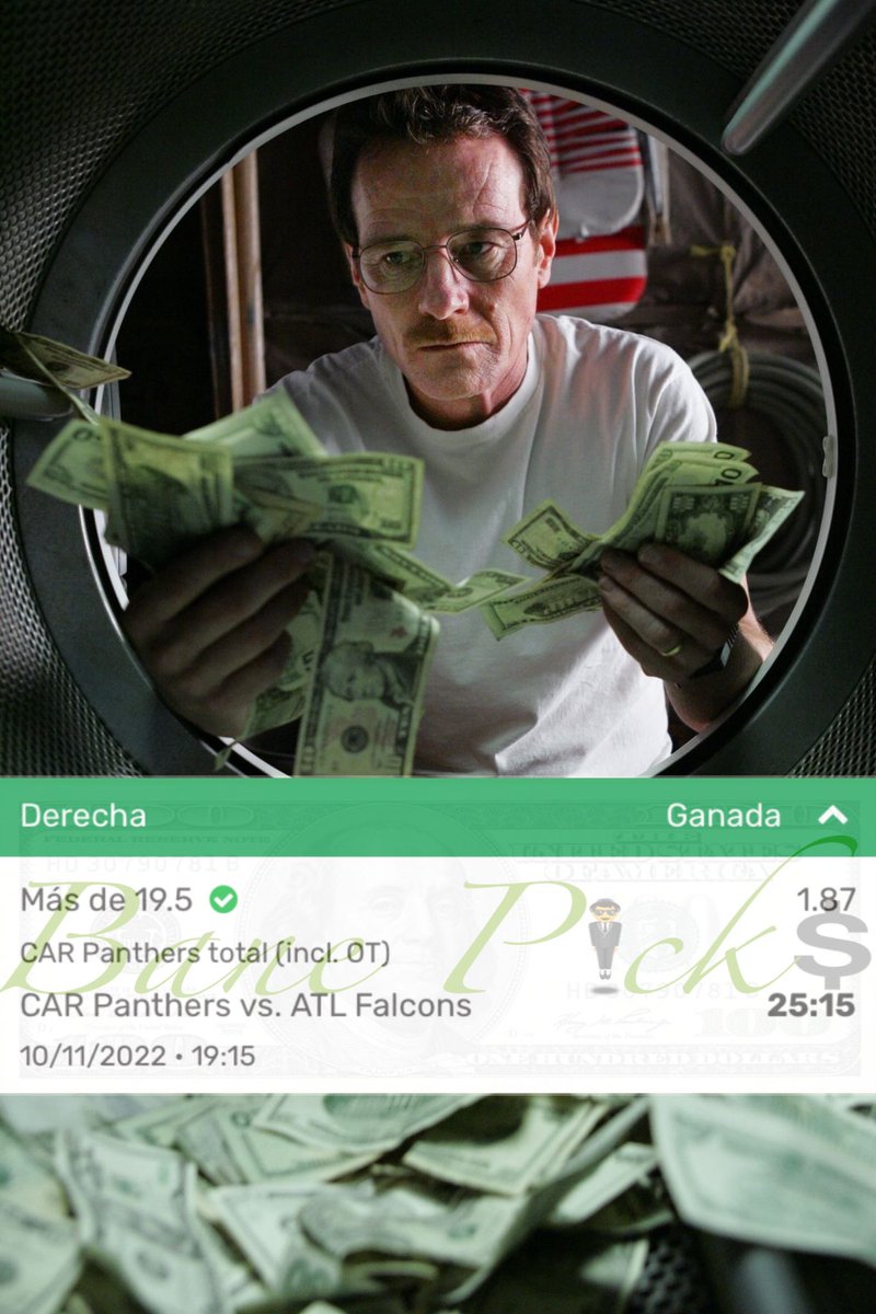 BanePicks's tweet photo. ✅ C O B R A D A 🤑 que bonita es la #NFL espero cobrarán el #FreePick #NFLTwitter #NFLPicks #KeepPounding #Andor 

Buenas noches raza ♥️/🔁 #BanePicks https://t.co/20YqrYrQSW