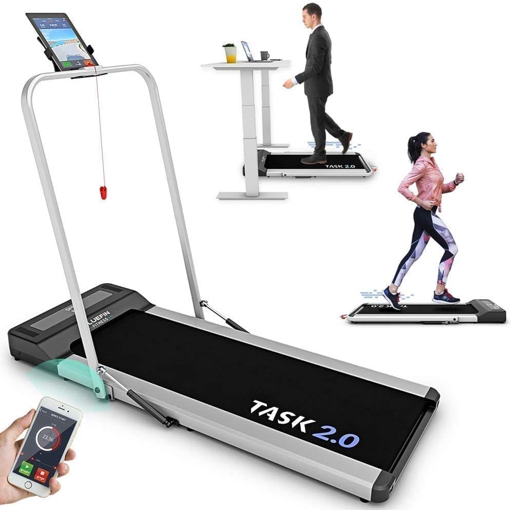 SPWorkout's tweet image. Bluefin Fitness TASK 2.0 2-in-1 Folding Under Desk Treadmill | Home Gym Office Walking Pad | 8 Km/h | Joint Protection Tech | Smartphone App | Bluetooth Speaker | Compact Walking / Running Machine #fitness #walkingmachine #running #health