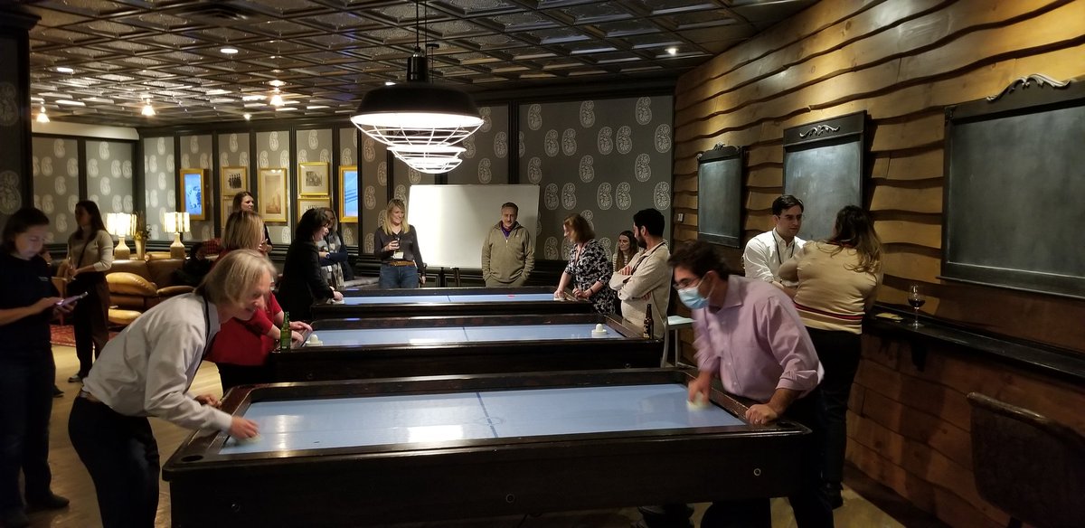 ronny_drapkin's tweet photo. Epic air hockey tournament to end day #1 of the Ovarian Cancer Midwest Forum (OCMF). Godwin won! @PaolaVermeer @shenhui1986 @BazzaroPhd @cancerassassin1 @uminn @TracyRobsonMCT @JBurdetteLab @DiFeoLab @CoffmanLab @MersanaADC https://t.co/Po1oSBO2hP