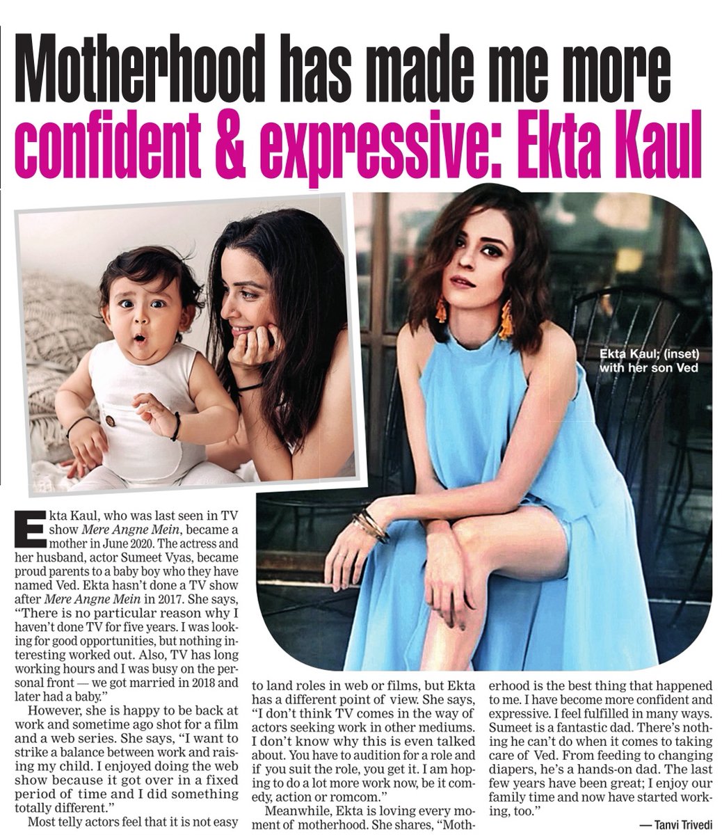 Motherhood has made me more confident &amp; expressive: Ekta Kaul

<a href="/ektakaul11/">Ekta Kaul</a>