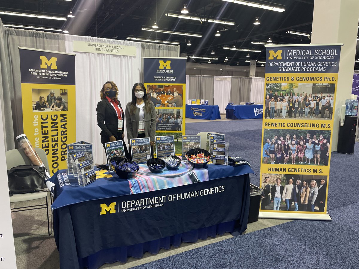 Wonderful first day at #ABRCMS2022 discussing genetics  with outstanding early-career scientists. Please join us tomorrow (booth 848). A genetic counseling student, Ph.D. student, and  department chair are excited to discuss our M.S., M.S. Genetic Counseling, and Ph.D. programs.