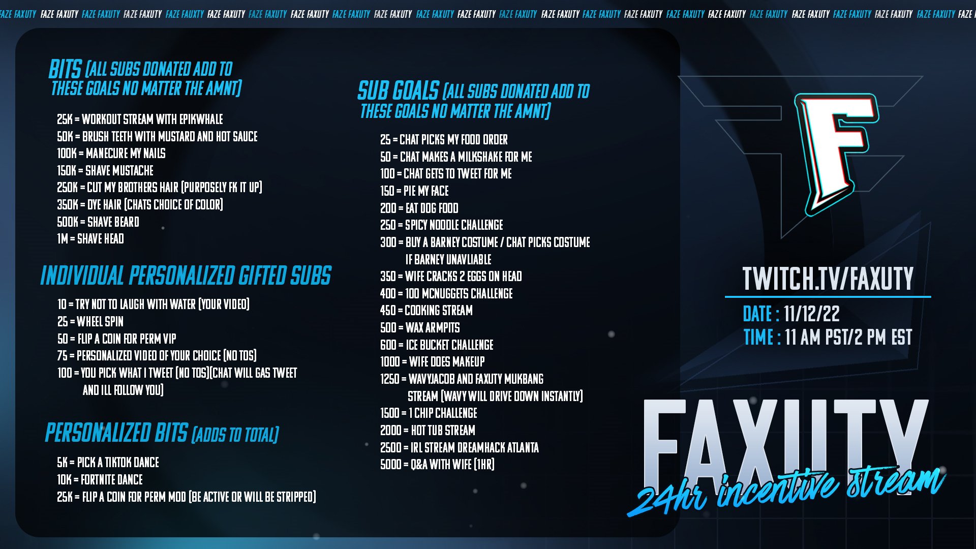 FaZe Faxuty on Twitter "MY FIRST EVER 24HR STREAM.. DON'T MISS IT! ⚠️