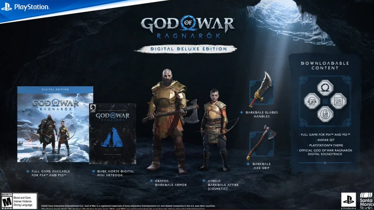 @SonySantaMonica PLEASE give us the option to Upgrade to Deluxe Edition🙏😭 

I bought the standard physical copy but would love to purchase that Darkdale Armor Set! 

Any chance of putting this up for sale in the future? I beg u! #GodofWarRagnarok #PlayStation