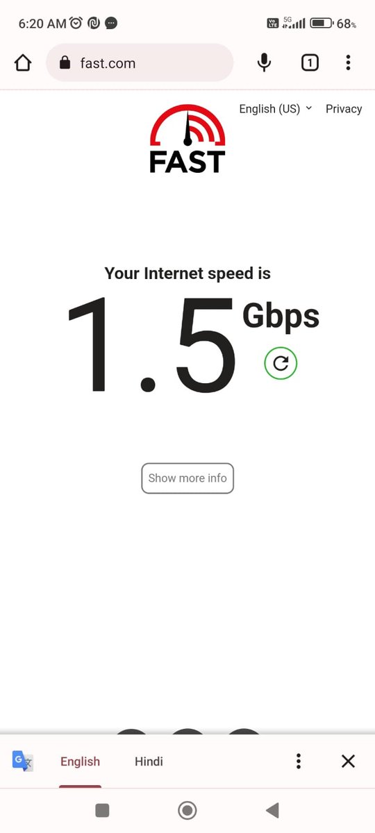ChaiBiskutBhai's tweet photo. So, the wife's #PocoM3Pro got @airtelindia 5G signal in #Hyderabad #Shaikpet area. Ran a couple of speed tests. After the first two, showed 250-300Mbps. Got a "50% data used" message. Tested again. 1.5Gbps. Got a "100% data used" message! Daily 2GB limit gone in 5min. Awesome! https://t.co/6KUjWYnSPt