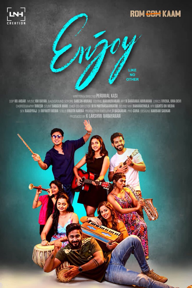 aimofakbar's tweet photo. #ENJOY First Look Poster
ROM - COM Entertainer  

@kkperumalkasi1  
@aimofakbar
@KmRayan6
@editManii
@saidhanyaa97 
@chweetsathish
Produced by 
#LNHCreation K.Lakshmi Narayanan 

@lnh_creation @pro_guna https://t.co/rEbmZ08buE