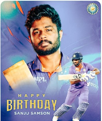 Happy Birthday Sanju samson sir  