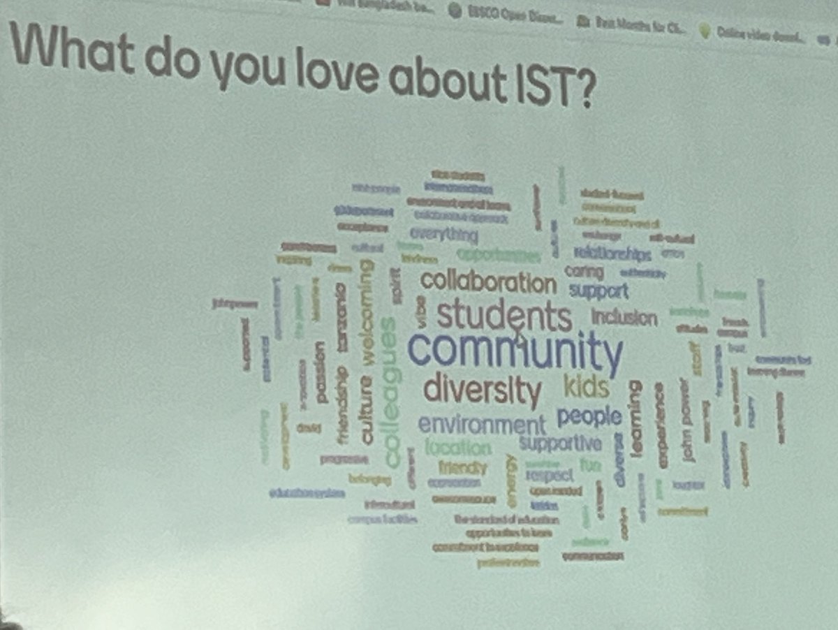 Great start to our TTT today! Used at <a href="/Mentimeter/">Mentimeter</a> to share what we love. Keynote from Darling Mutalemwa “As teachers we shape the futures of children everyday!” #community indeed. #istconnects #istafricalearns
