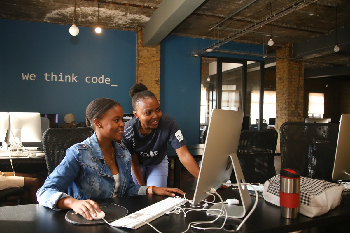 wethinkcode's tweet photo. Through the #WomenThinkCode initiative we achieved gender parity within our cohorts in 2021. The programme continues to support the learning journey of women in #tech and make tech skills and jobs more accessible to women. (2/2) https://t.co/s9CkNqL1Oy