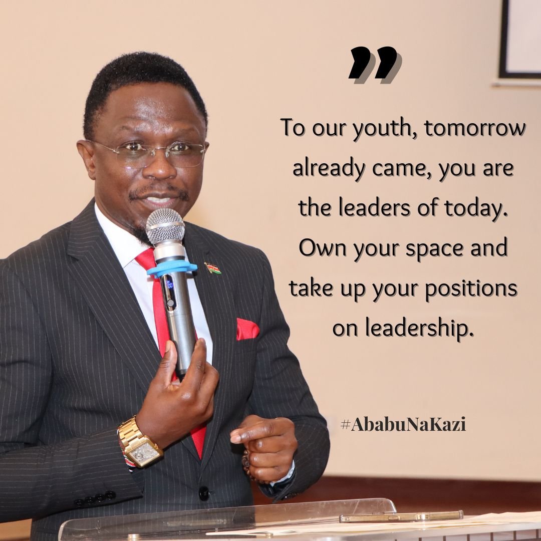 Min. of Youth Affairs, Creative Economy & Sports (@moyasa_ke) on Twitter photo The youth of a nation are its leaders of 'today'. <a href="/AbabuNamwamba/">Amb Hon Ababu-Namwamba, EGH🇰🇪</a> The youth of a nation are its leaders of 'today'. <a href="/AbabuNamwamba/">Amb Hon Ababu-Namwamba, EGH🇰🇪</a>