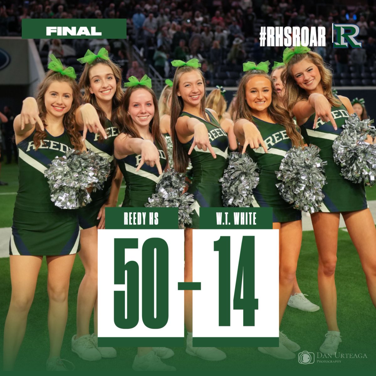 Reedy FB  taking down the Longhorns of WT White and advance to the Area round of UIL playoffs 
@ReedyHSCheer
@studentsectRHS
@ReedyLions
@RHS_FBRecruits
@Friscoisdsports
@FriscoFB
#rhsroar#TakePrideInThePRIDE #reedycheer #OnePrideManyDreams #FriscoFB #FriscoFootball
#txhsfb
#dctf