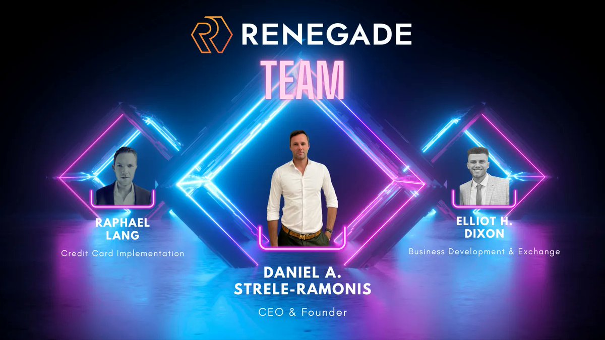 Meet the passionate team behind Renegade - dedicated to make the financial  revolution happen! 🏦 🚀 🌕 #renegade #cryptobanking #creditcard #bitcoin # blockchain #cryptocurrency #crypto #btc #trading #ethereum #money  #investing #cryptocurrencies #eth ...