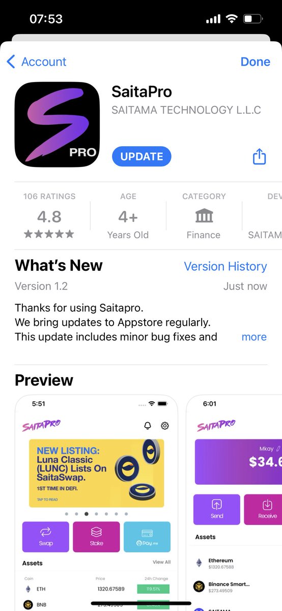 mannythehitman's tweet photo. With #SaitaPro the room for innovation is as wide as the sea. We will always be one step ahead with every upcoming update. Enjoy the new iOS update Wolfpack  🤗 #DeFi #Saitama @WeAreSaitama @AaronSaitama @Saitamaguru1 @Ntran1234 @kleingabriel @Epayme_uae https://t.co/9Ypchwy1eP