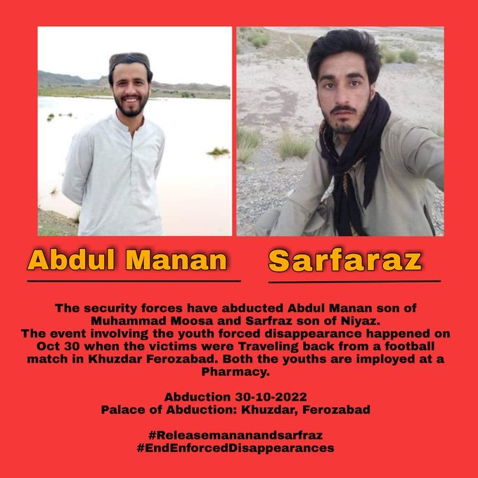 Miskeen110786's tweet photo. #Releasemananandsarfraz
#EndEnforcedDisappearances https://t.co/Rsr4rUNTnK
